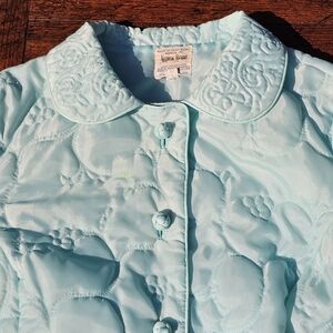 Vintage Neiman Marcus Light Blue Quilted Jacket Small